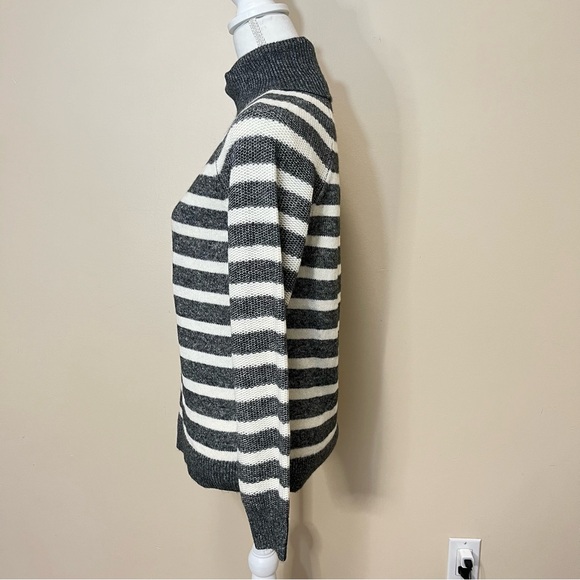 LOFT Striped Turtleneck Sweater - Cotton Acrylic Blend - Picture 6 of 12